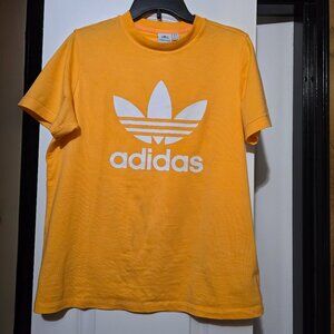 Adidas Women's Bright Orange Tee W White Logo In The Front Size Large